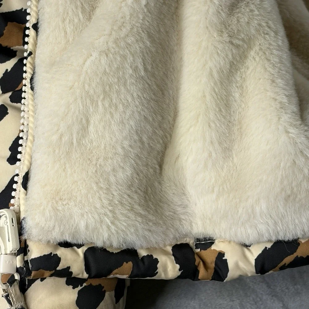 Girls‎ Reversible Leopard Print Faux Fur Coat – Children's Place – Size 5T